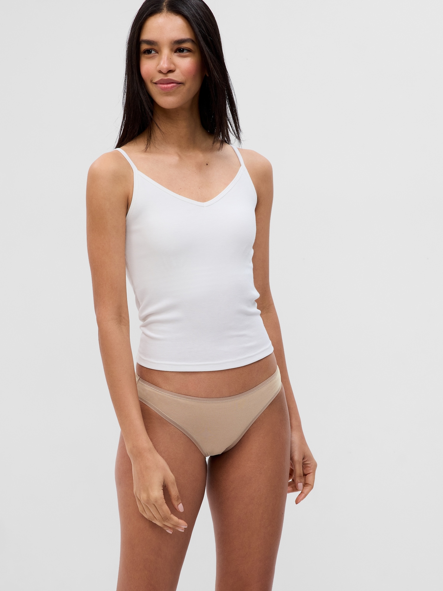 Organic Mid Rise Stretch Cotton Bikini