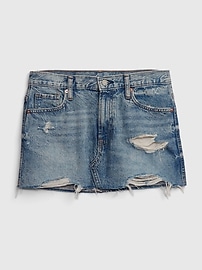 View large product image 4 of 4. Low Rise Denim Mini Skirt