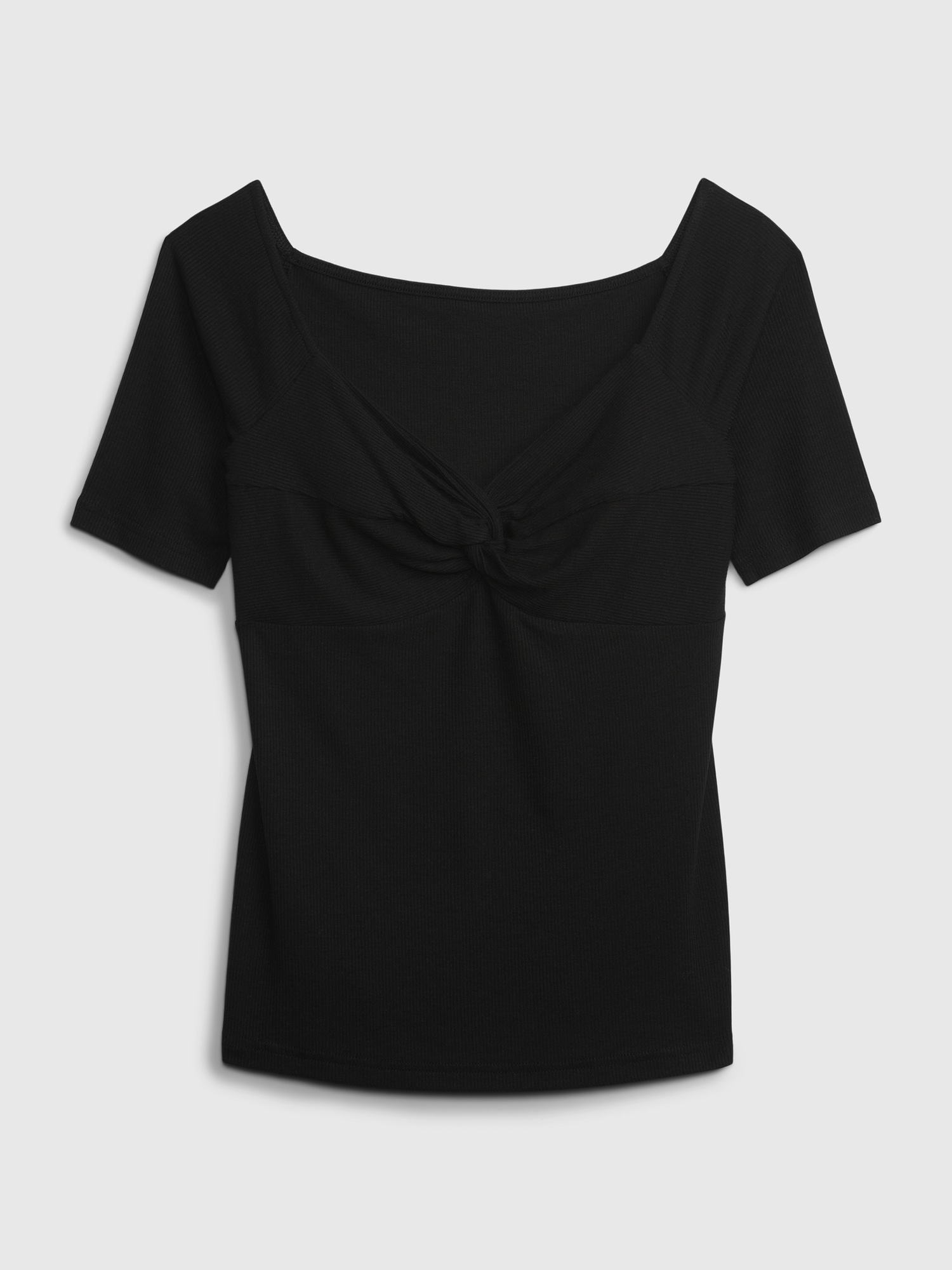 Ribbed Micro-Modal Half Sleeve T-Shirt