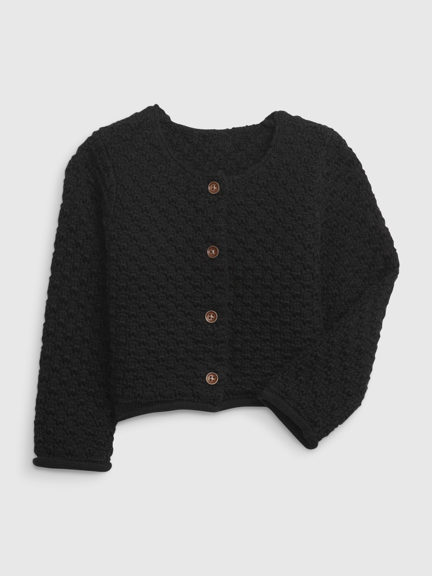 Gap Baby Crochet Cardigan black. 1