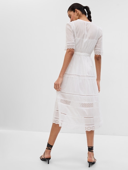 Image number 2 showing, Lace Button-Up Midi Dress