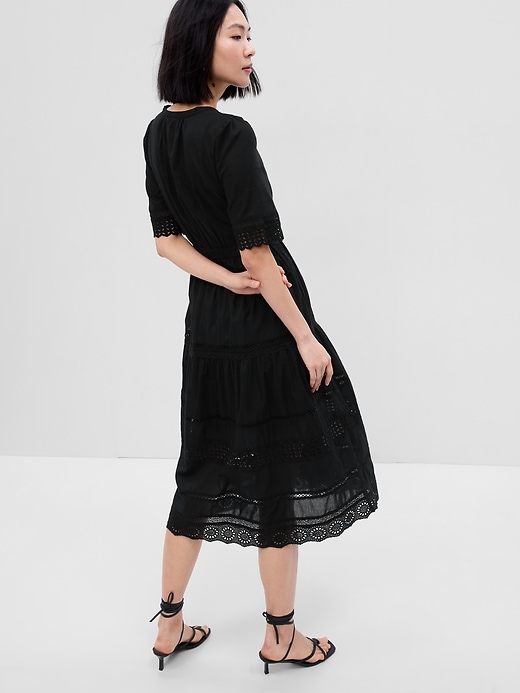 Image number 2 showing, Lace Button-Up Midi Dress