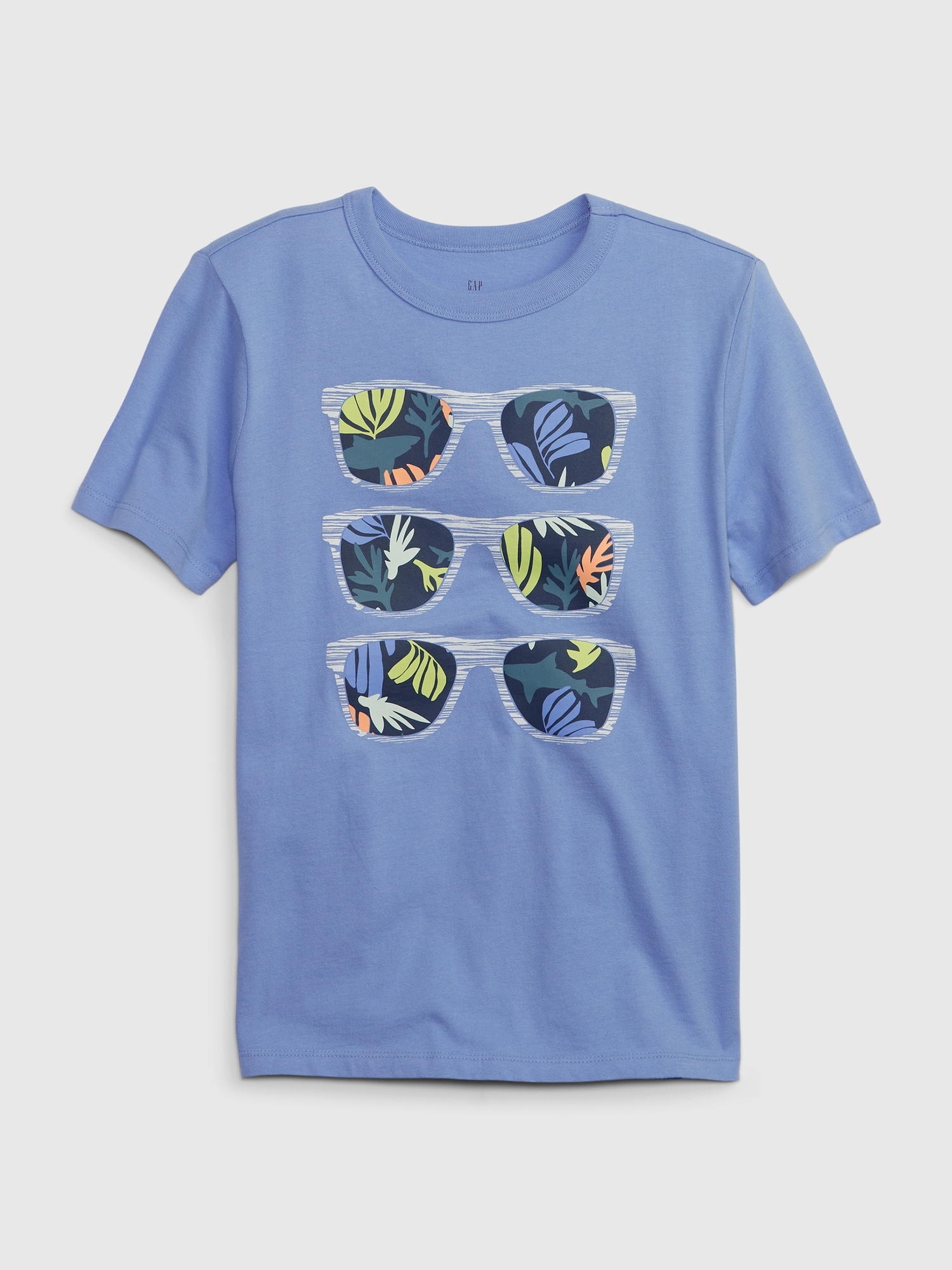 Gap Kids 100% Organic Cotton Graphic T-Shirt blue. 1