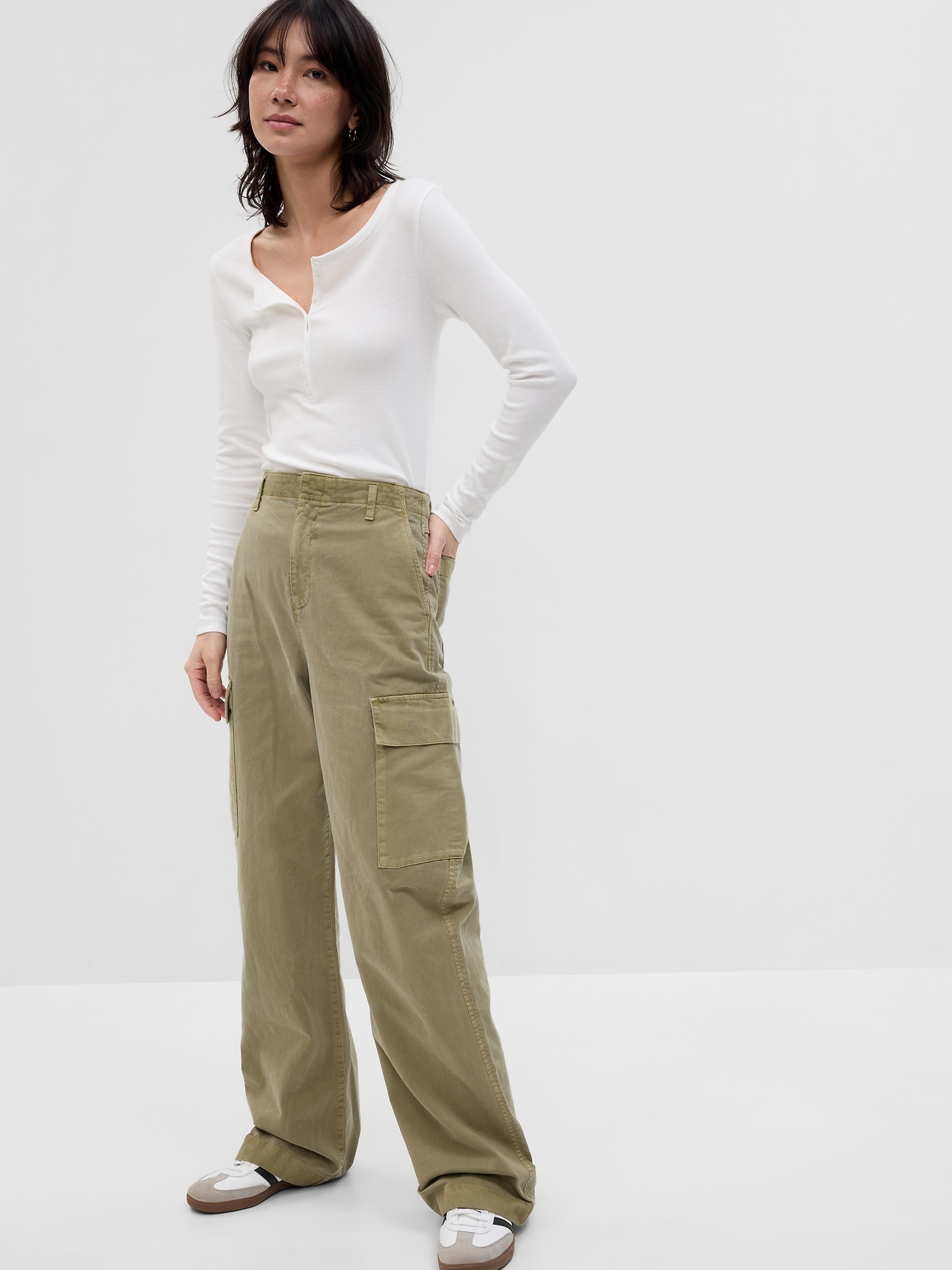 Khaki Pants Women Streetwear, Khaki Cargo Pants Women