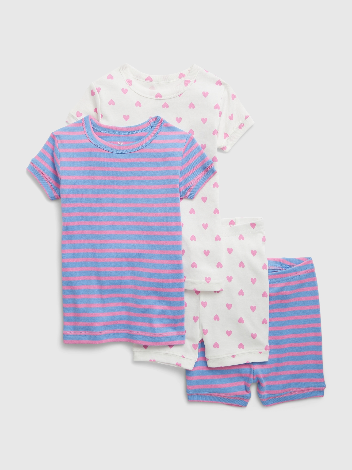 2-pack Pajama Shorts - Plum/striped - Ladies