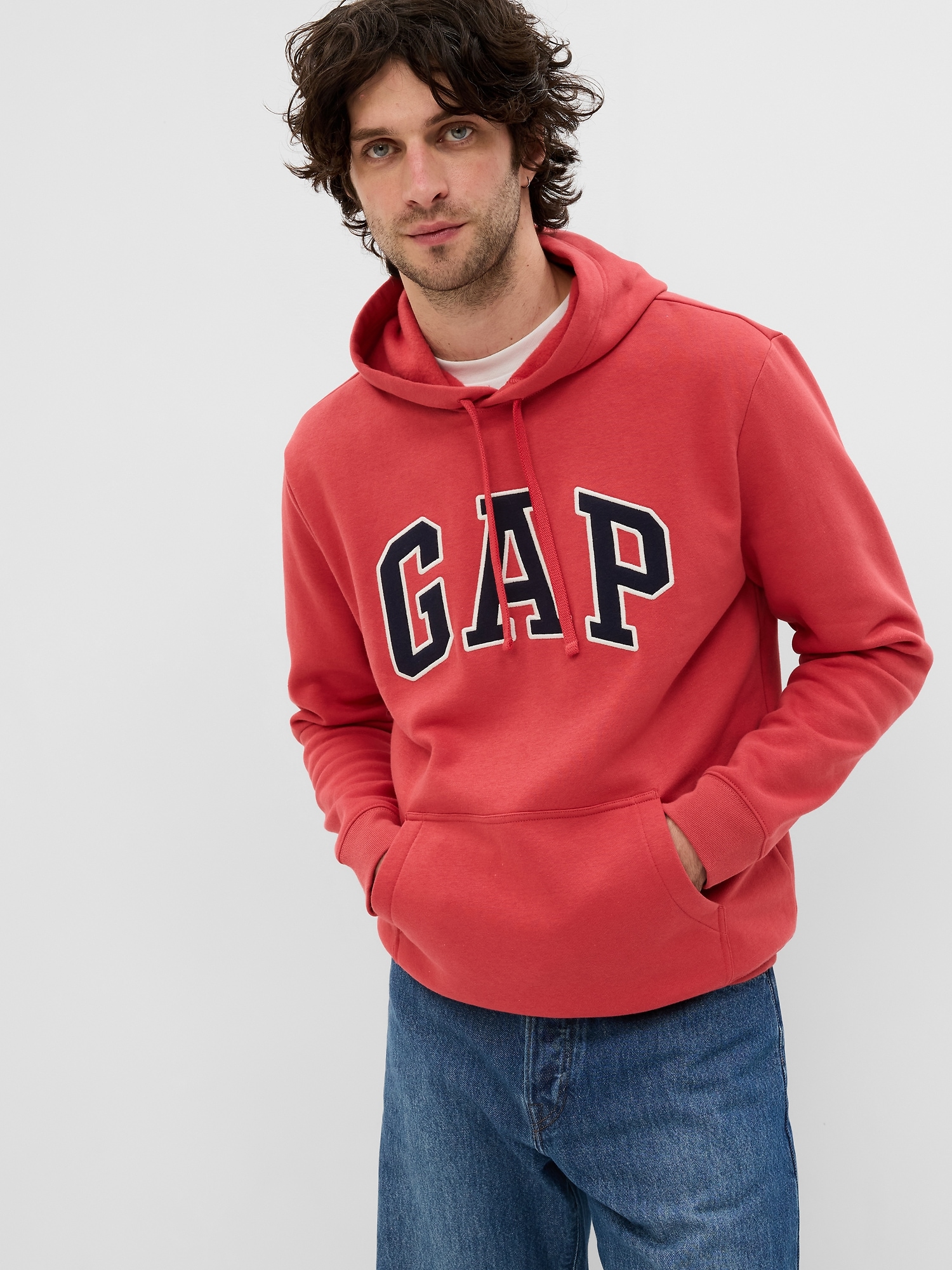 Red discount hoodie gap