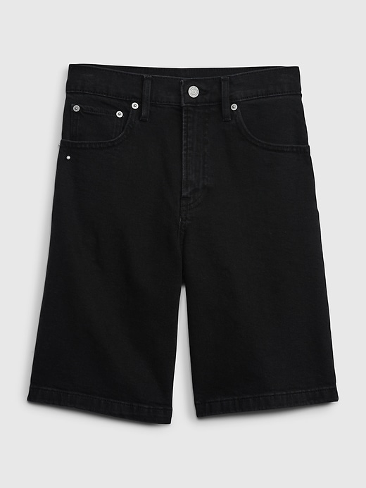 10 High Rise Stride Denim Bermuda Shorts