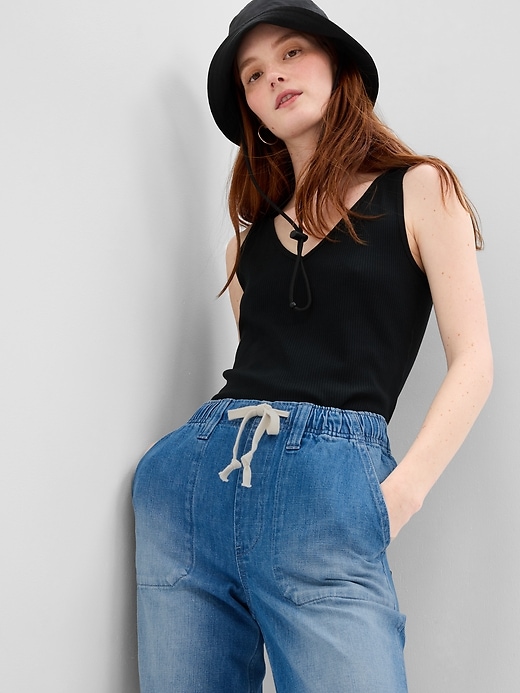 Image number 10 showing, Mid Rise Easy Denim Utility Jeans