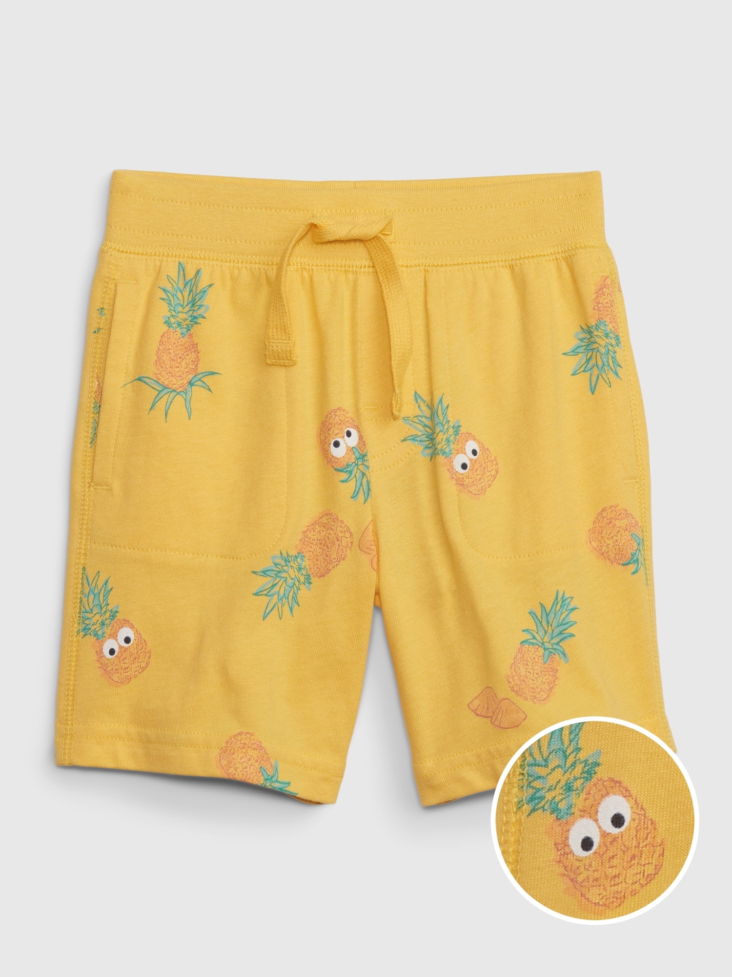 Gap Toddler 100% Organic Cotton Mix and Match Printed Shorts yellow. 1