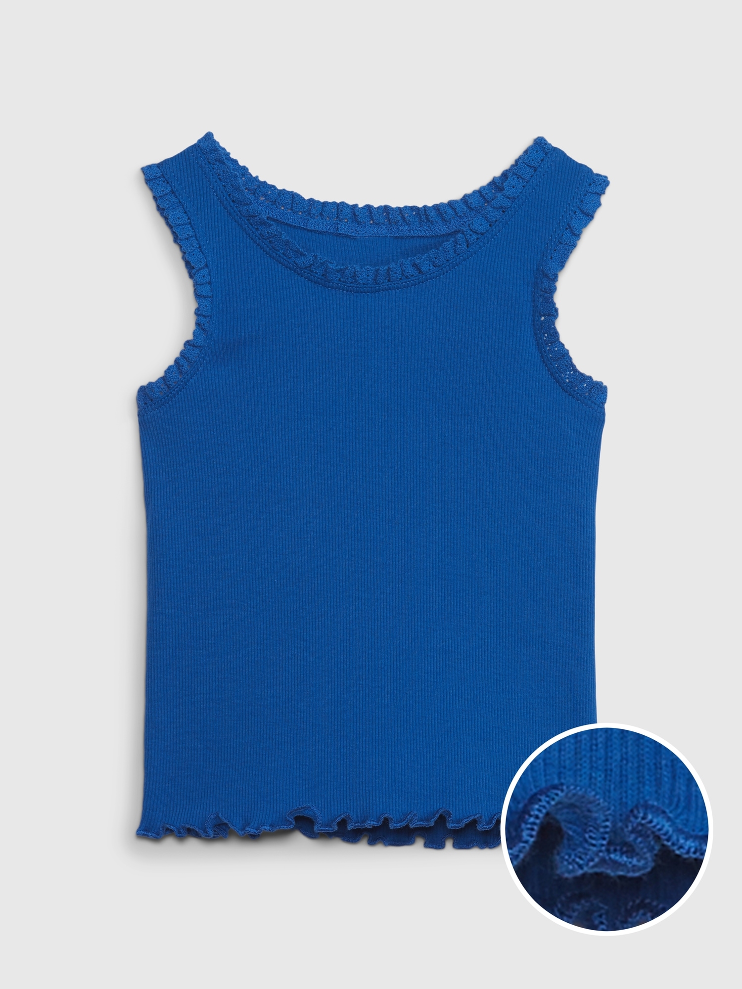 Gap Toddler Rib Lace Tank Top blue. 1