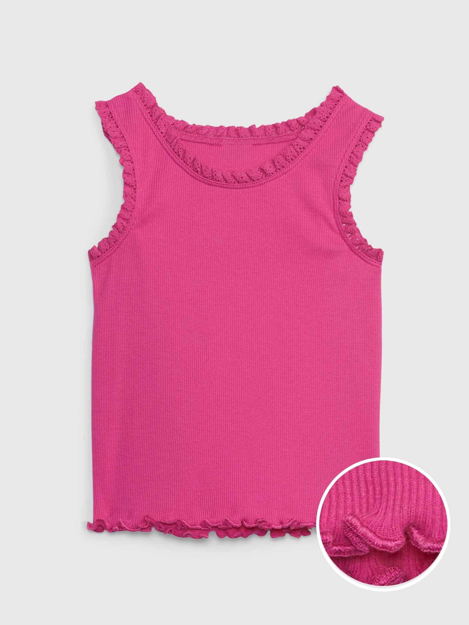 Gap Toddler Rib Lace Tank Top pink. 1