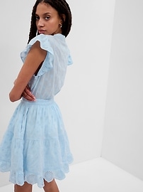 Flutter Sleeve Lace Mini Dress