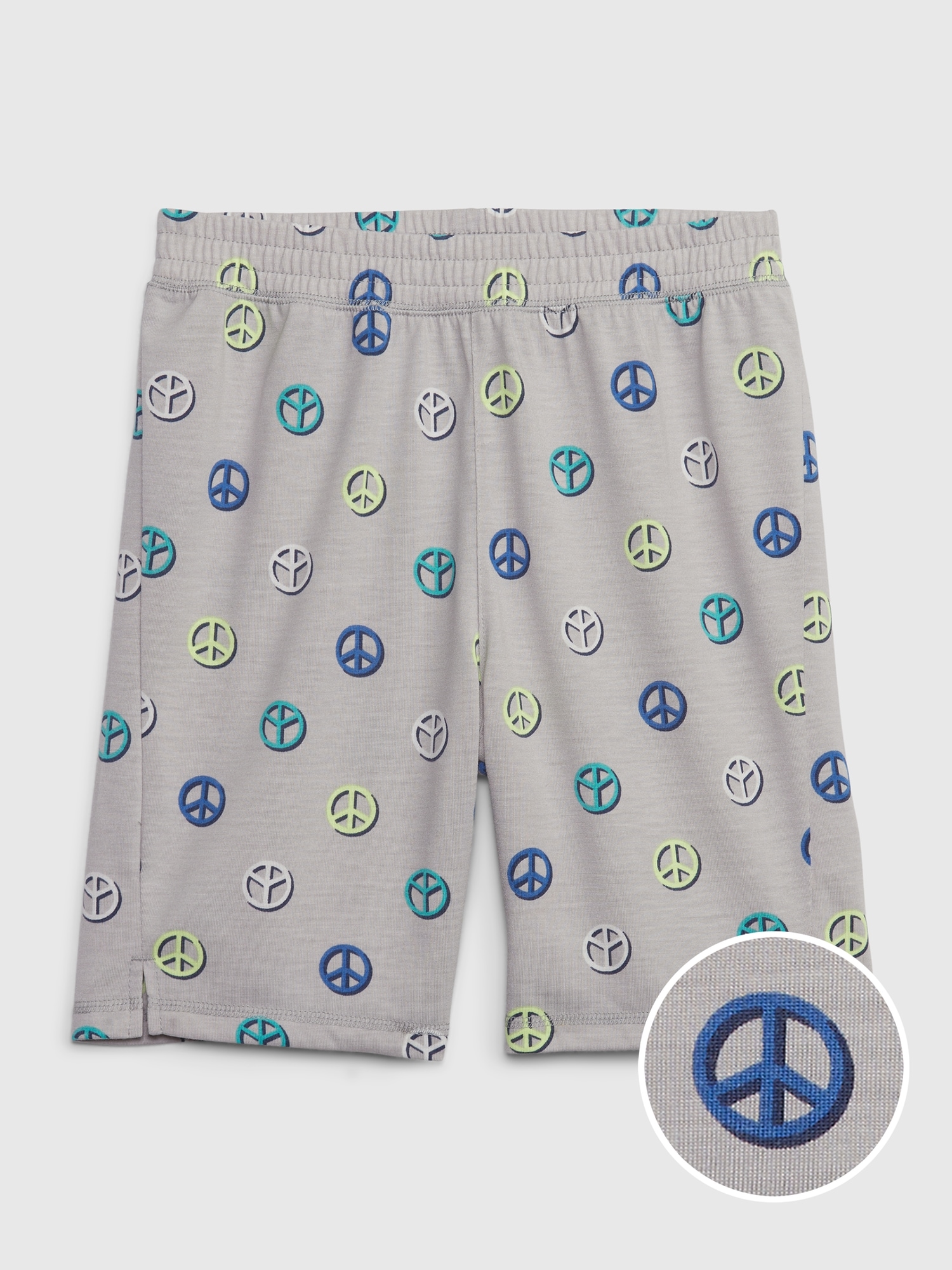 Gap Kids Recycled Graphic PJ Shorts gray. 1