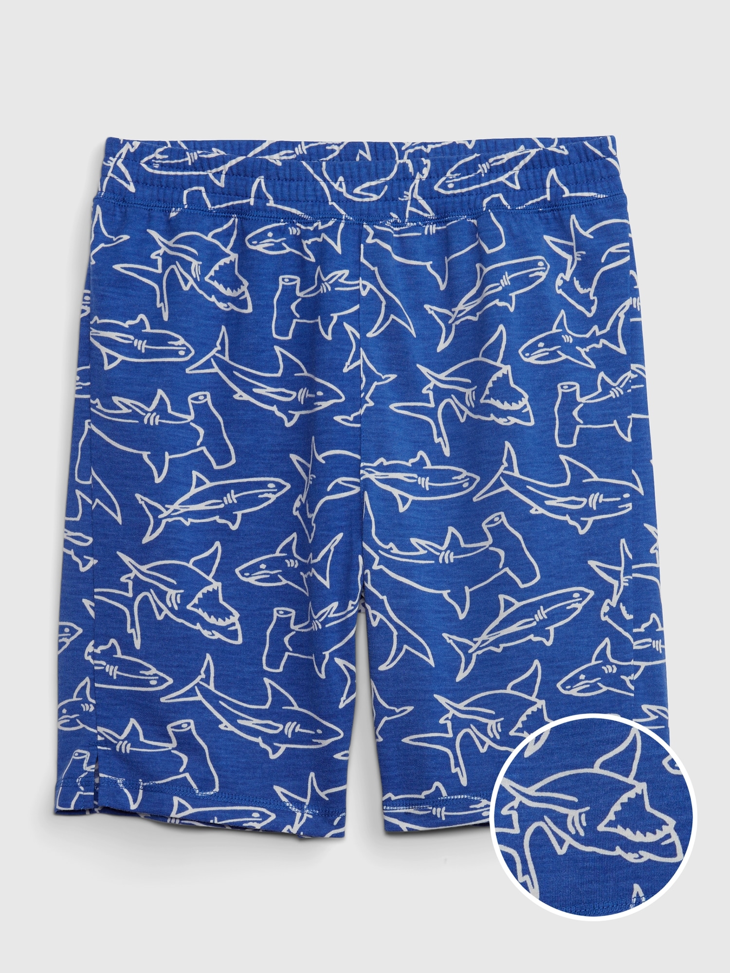 Gap Kids Recycled Graphic PJ Shorts blue. 1