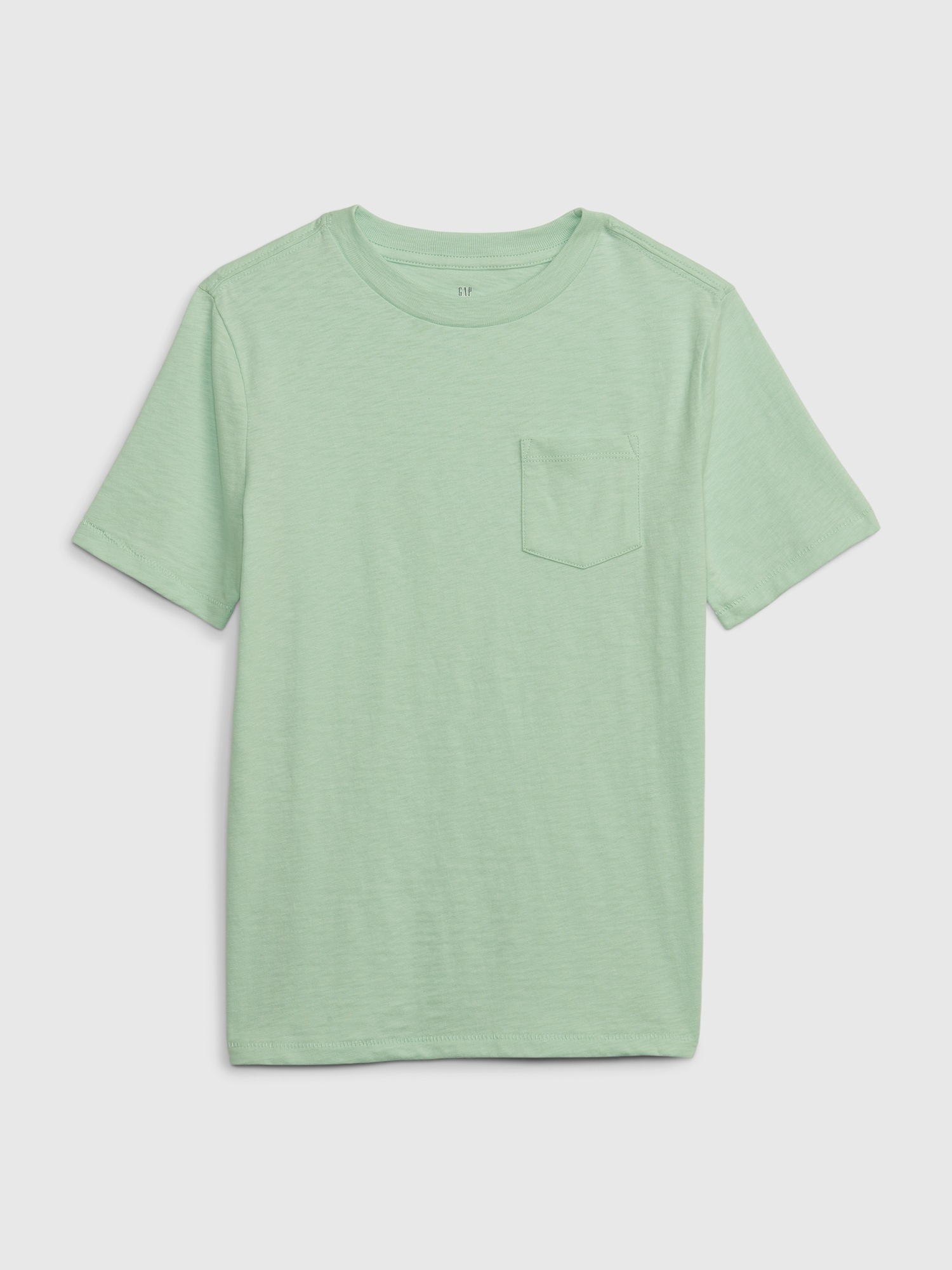 Gap Kids 100% Organic Cotton Pocket T-Shirt green. 1