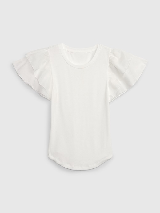 Image number 6 showing, Mini Rib Ruffle Sleeve T-Shirt