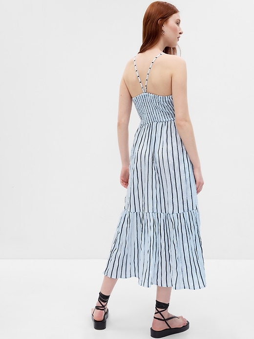 Image number 2 showing, Tie-Front Ruffle Hem Maxi Dress