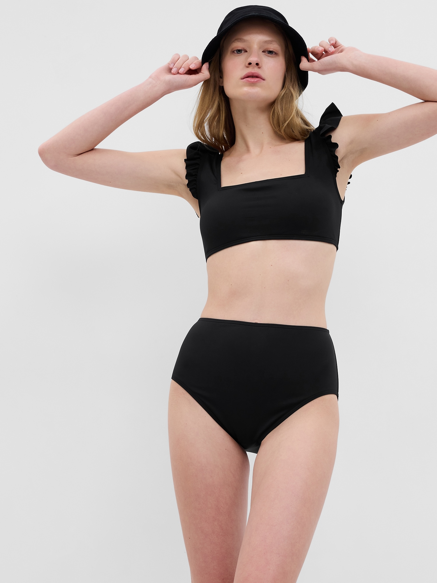 Gap High Rise Bikini Bottom black. 1