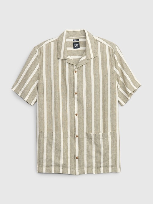 Linen-Cotton Shirt by Gap Online, THE ICONIC