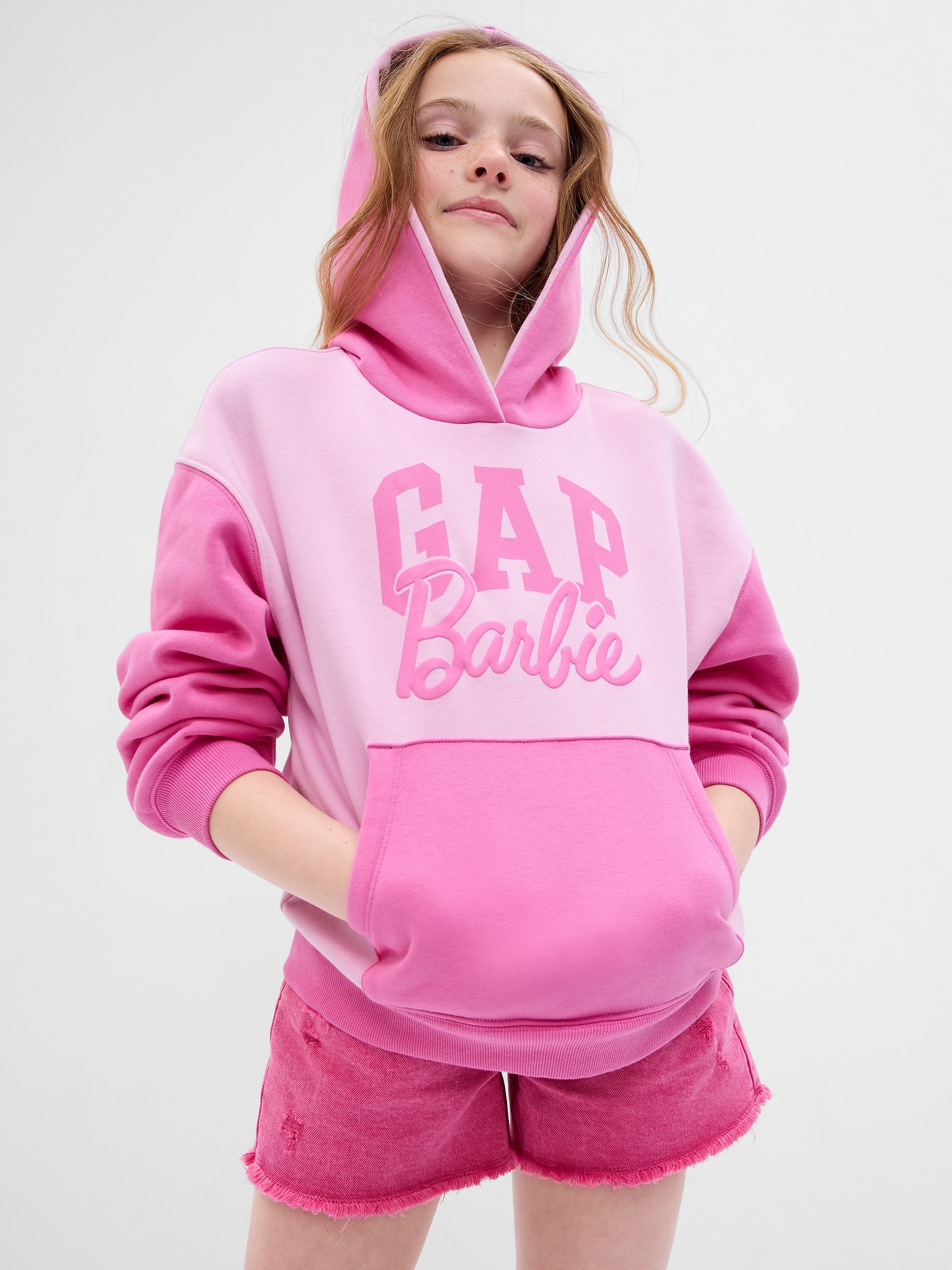 Gap &#215 Barbie™ Kids Hoodie pink. 1