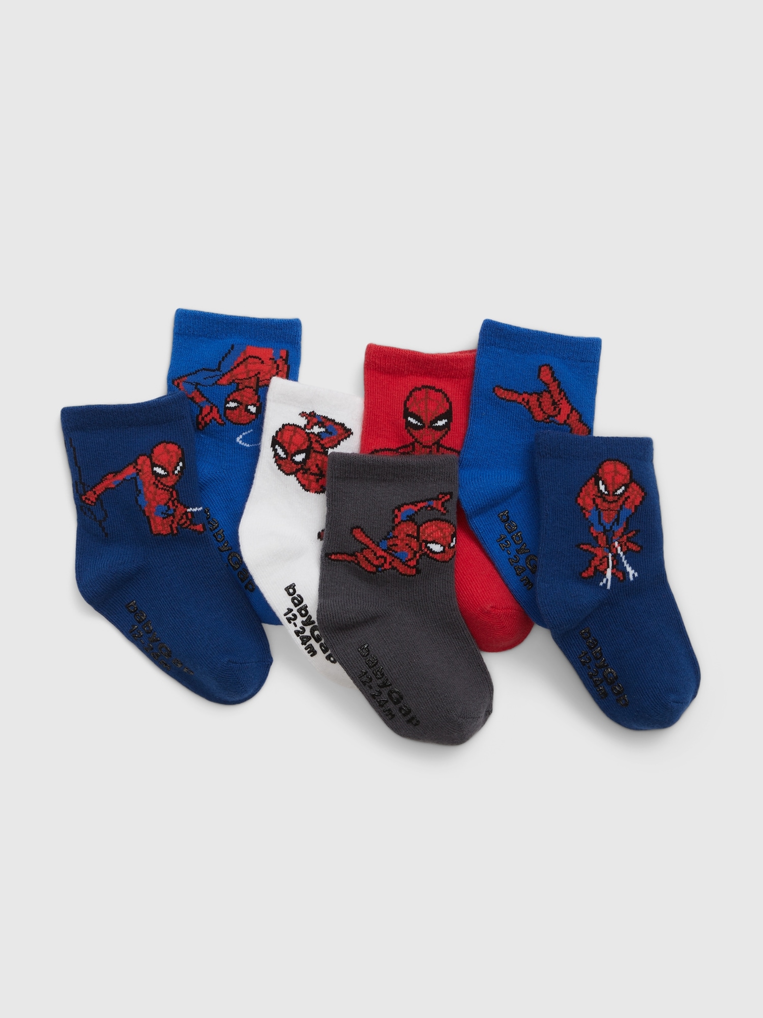Gap babyGap &#124 Marvel Spider-Man Crew Socks (7-Pack) multi. 1