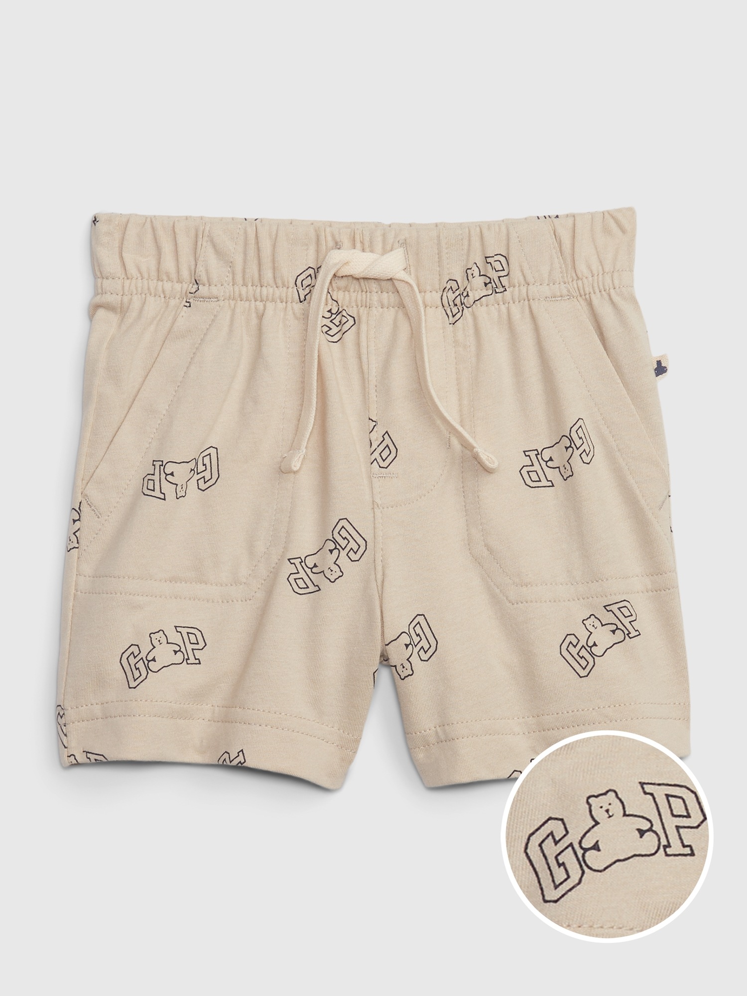 Gap Baby 100% Organic Cotton Mix and Match Pull-On Shorts beige. 1