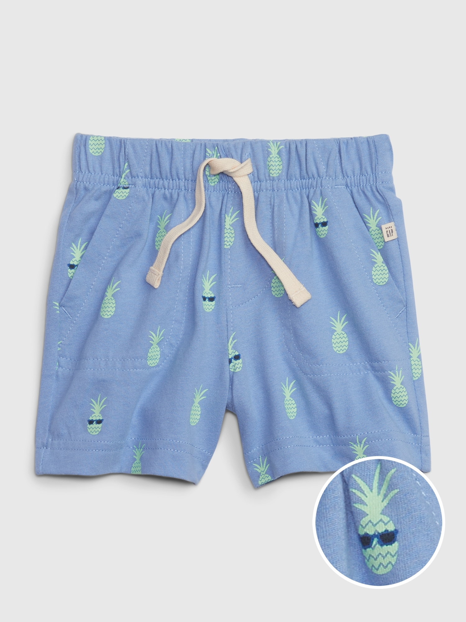 Gap Baby 100% Organic Cotton Mix and Match Pull-On Shorts blue. 1