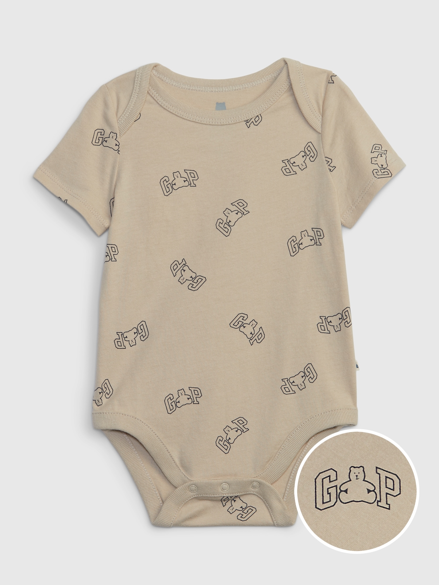 Gap Baby Organic Cotton Mix and Match Graphic Bodysuit beige. 1