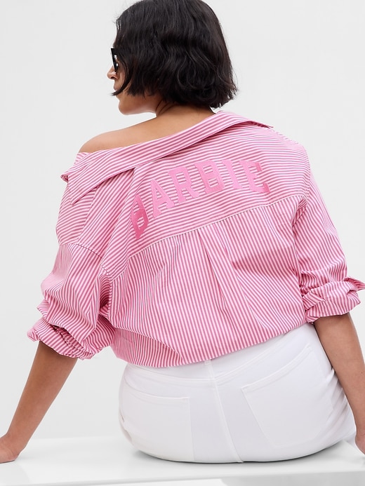 Image number 5 showing, Gap &#215 Barbie&#153 Adult Organic Cotton Stripe Big Shirt