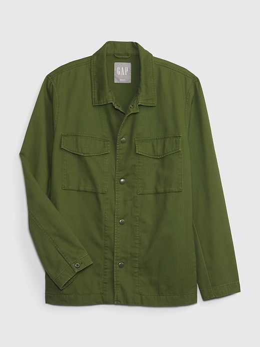 GAP mens Utility Shirt Jacket, Mistletoe, X-Small US at  Men's  Clothing store