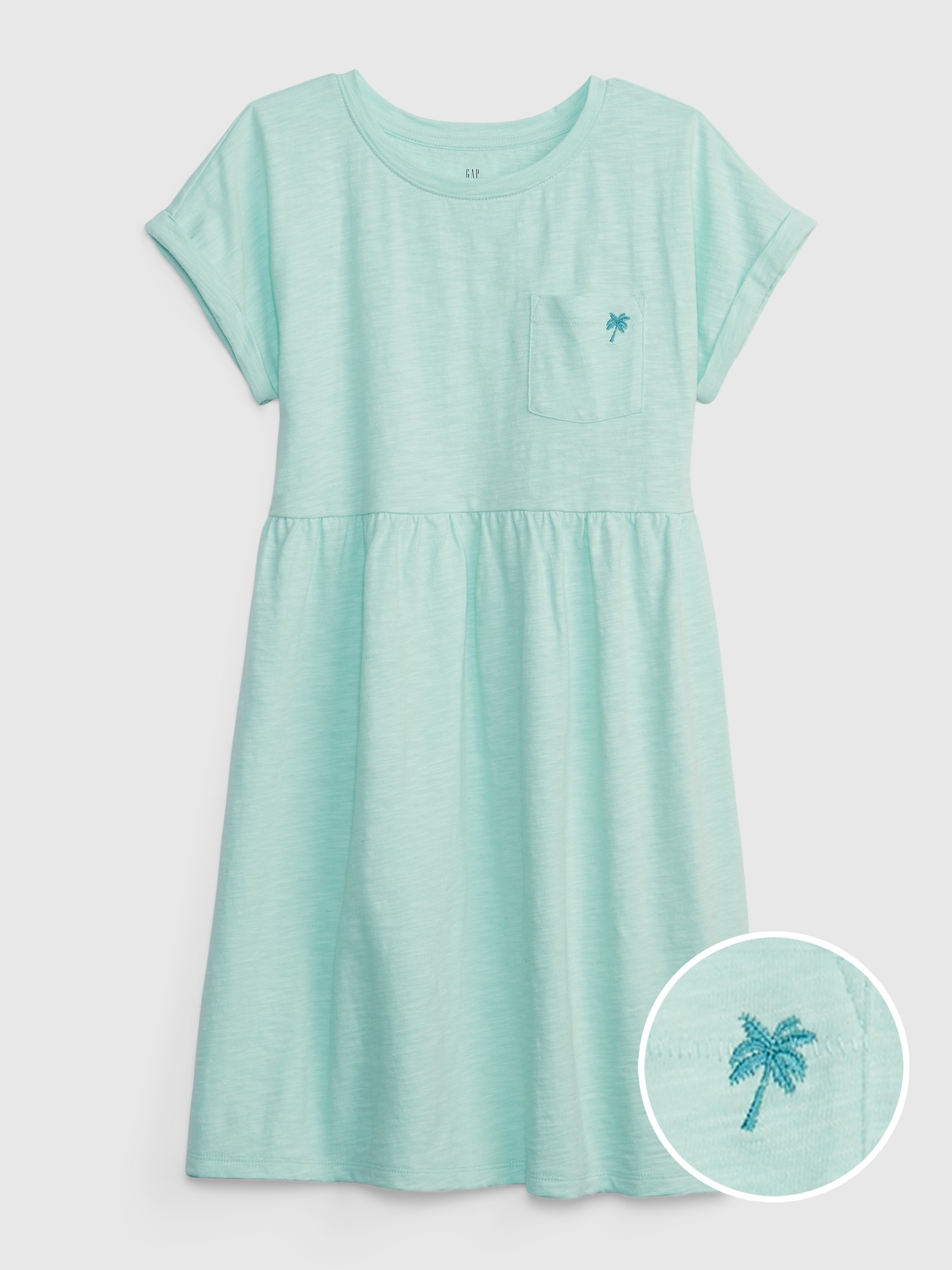 Gap Kids Babydoll Dress green. 1