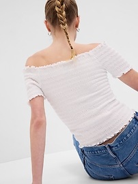 Smocked Off-Shoulder Top