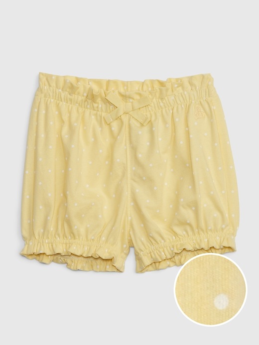 Organic Pointelle Babylock Shorts Yellow