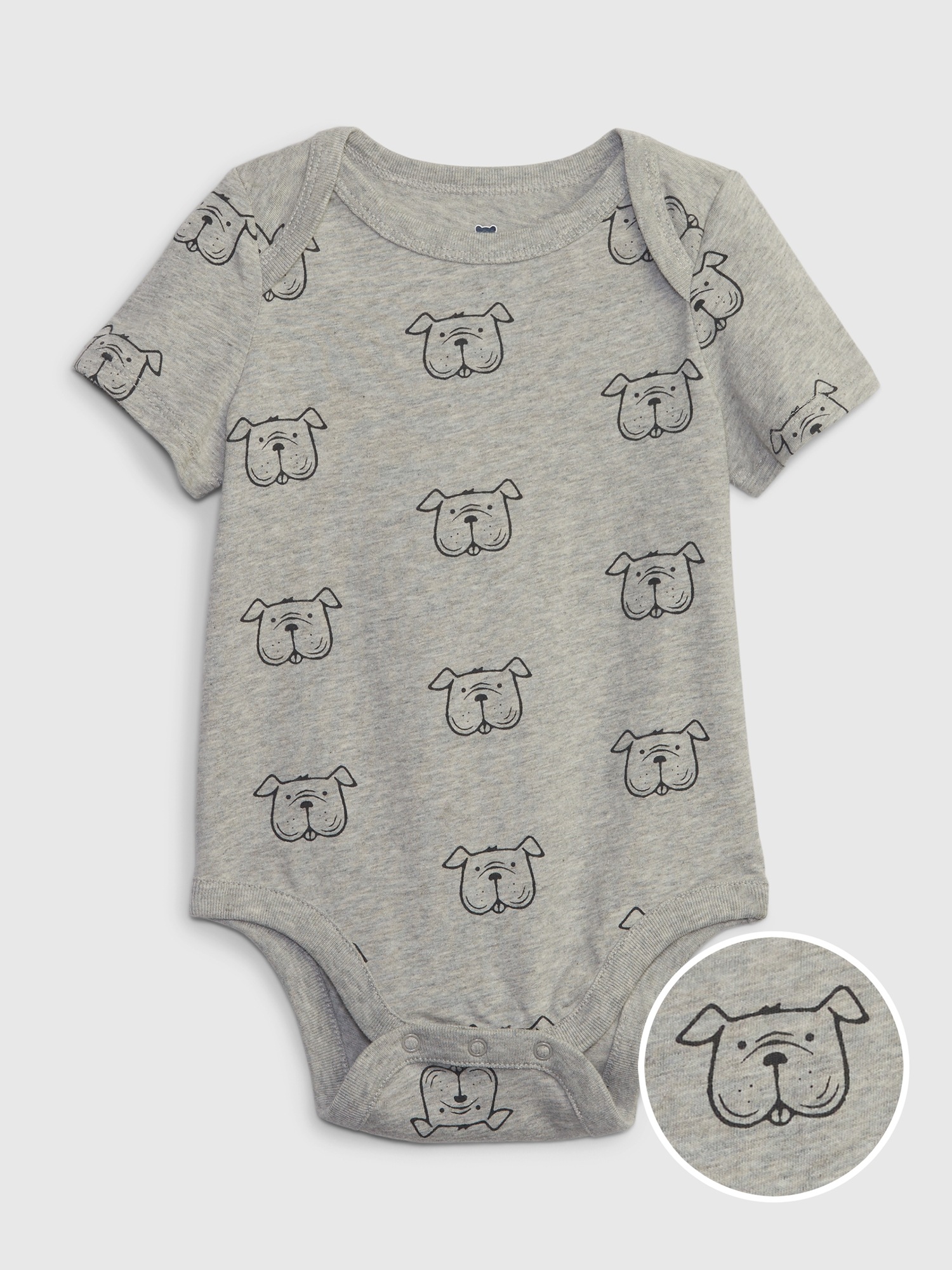 Gap Baby 100% Organic Cotton Mix and Match Graphic Bodysuit gray. 1