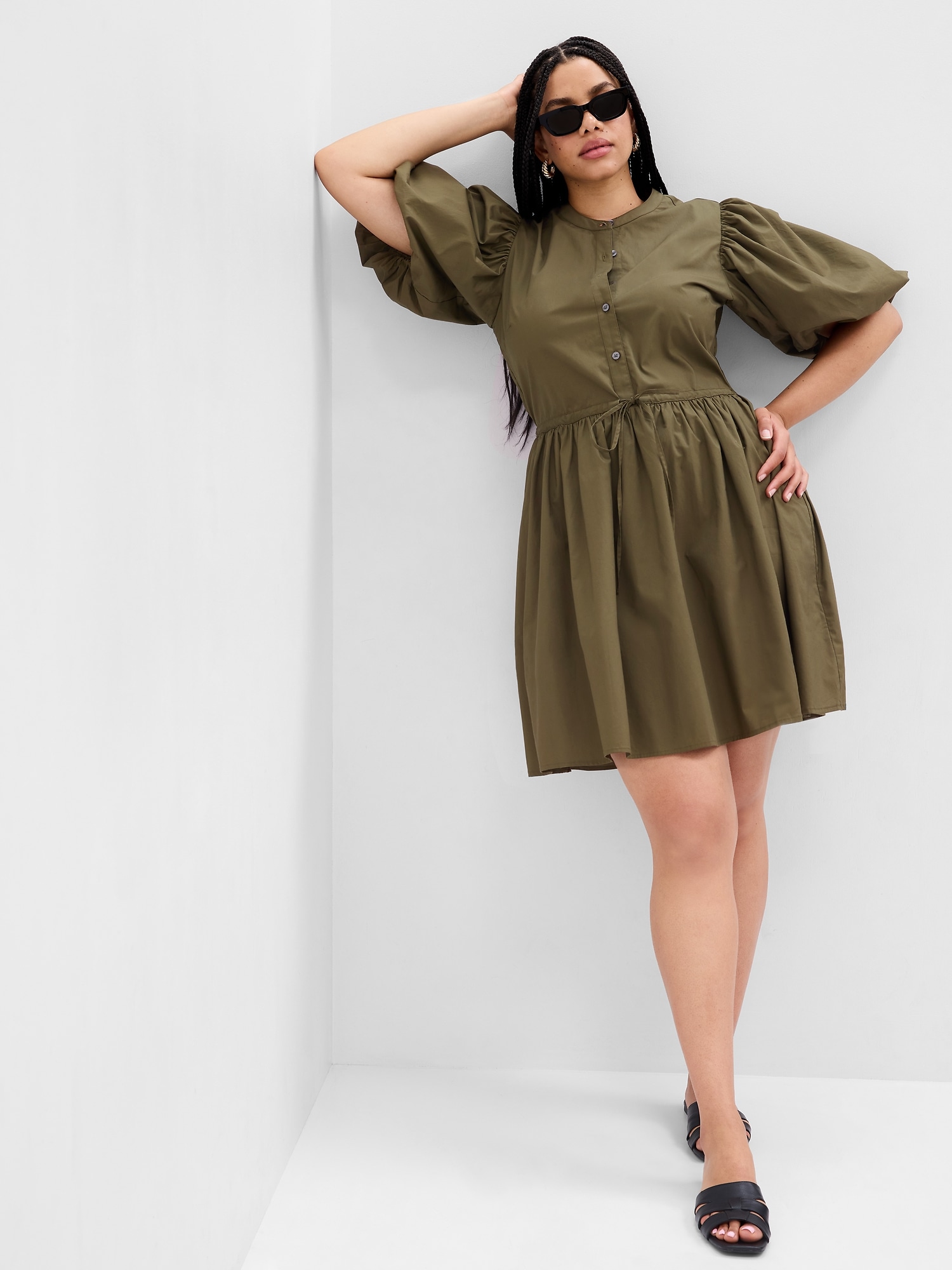 Balloon Sleeve Mini Dress | Gap