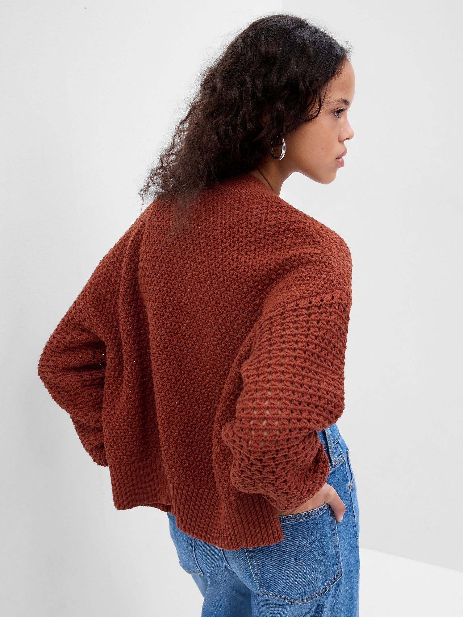 Mixed Stitch Cardigan | Gap