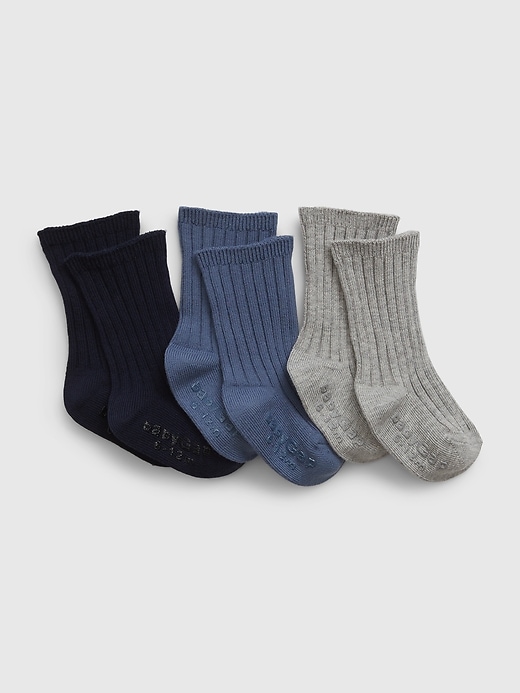 View large product image 1 of 1. Baby First Favorites Crew Socks (3-Pack)