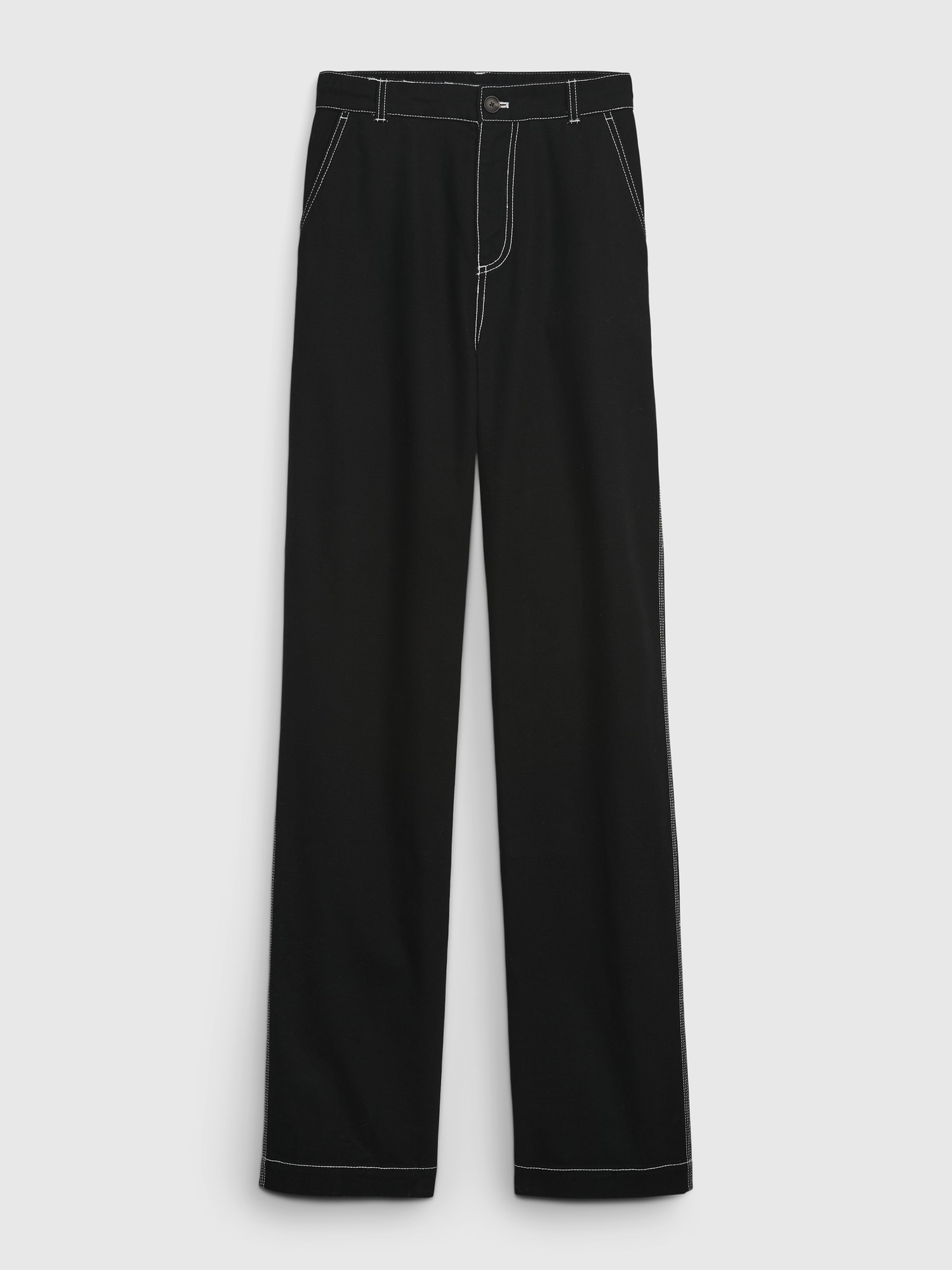 Gap Women's Black Capri Pants with Side Slits size 1