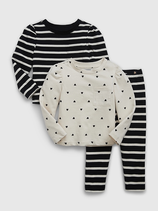 View large product image 1 of 1. Toddler Organic Cotton Mix and Match Three-Piece Outfit Set