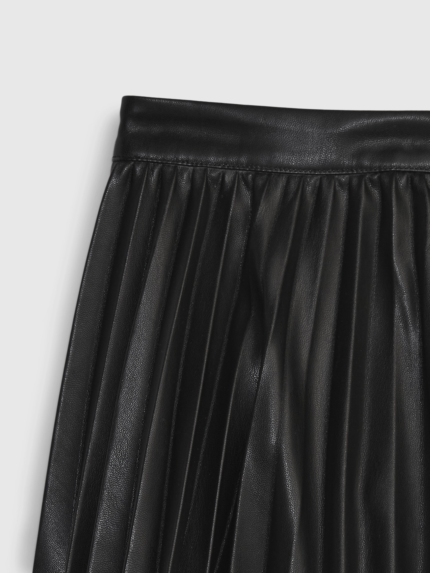 Baby Girl Vegan Leather Skirt - Black