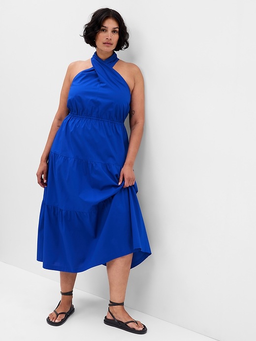 Image number 4 showing, Halter Tiered Maxi Dress