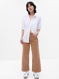 High Rise Stride Wide-Leg Ankle Jeans | Gap