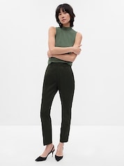 HUPOM Womens Dress Pants Stretchy Cargo Pants Chinos Mid Waist Rise Long  Straight-Leg Khaki XL 
