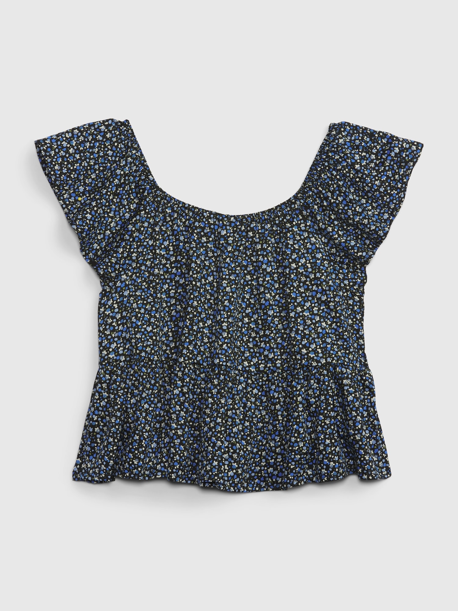 Kids Floral Flutter Sleeve Top | Gap