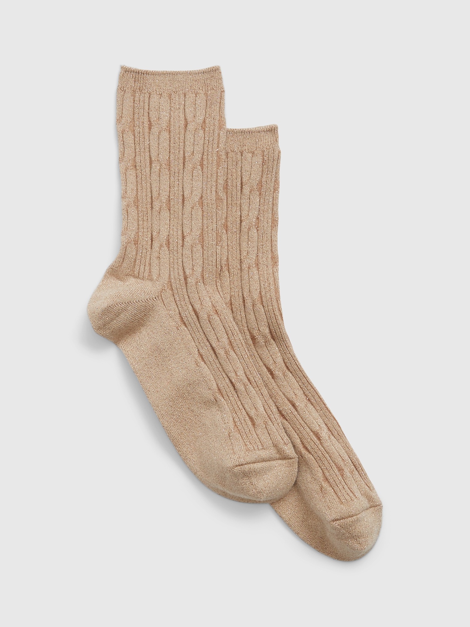 Glitter CableKnit Crew Socks Gap