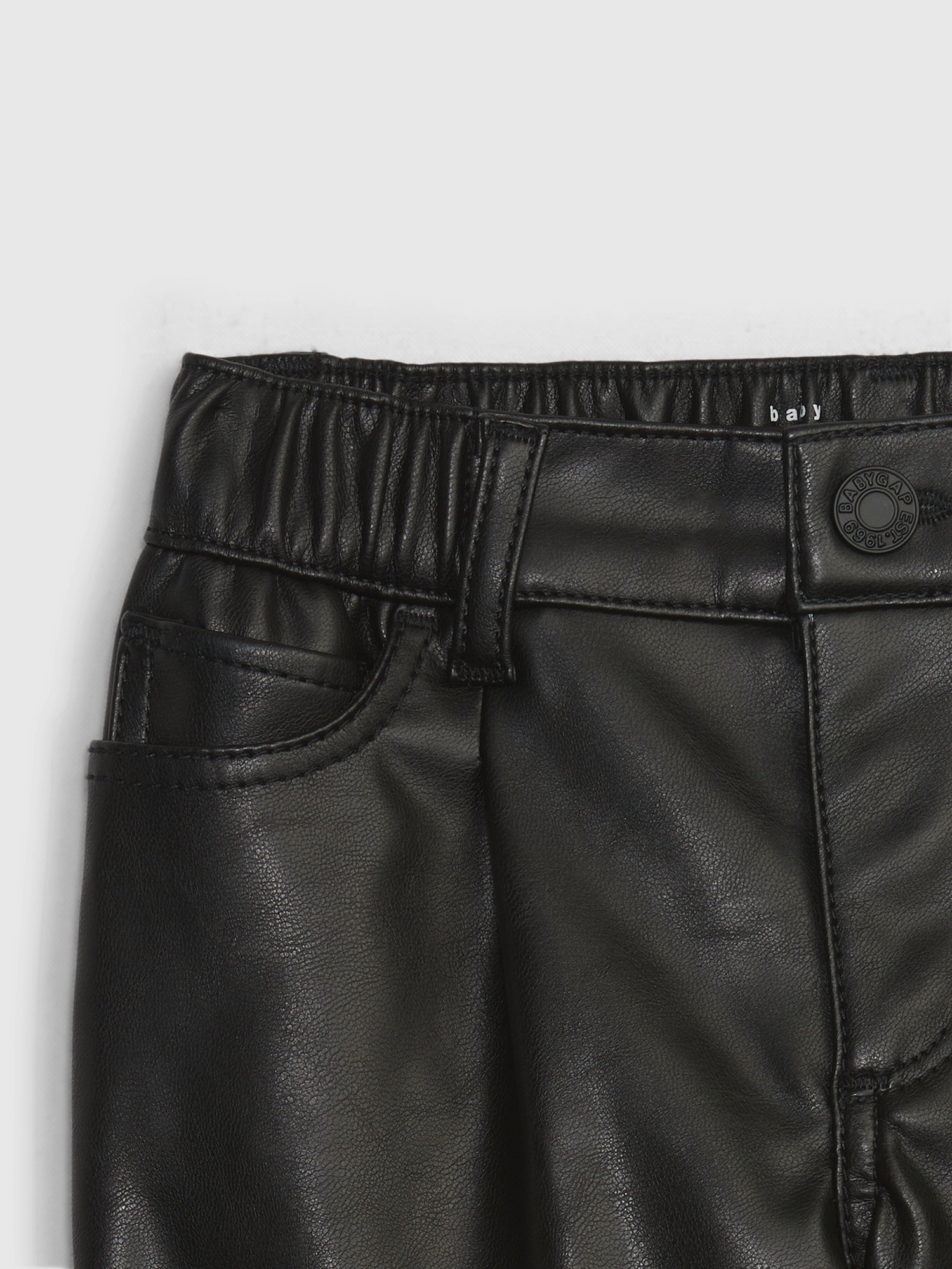 Baby Vegan Leather Bubble Pants