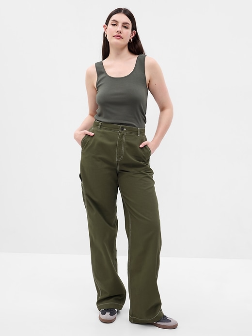 Image number 4 showing, Mid Rise Loose Carpenter Pants