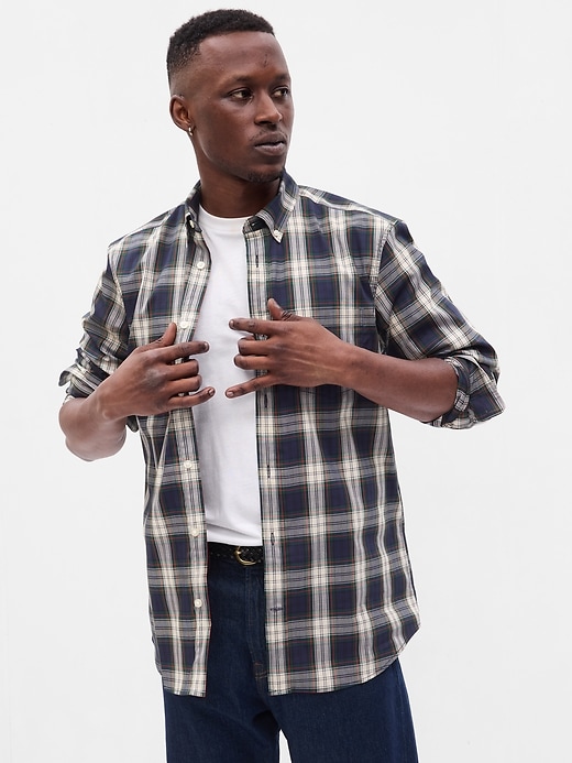 Image number 1 showing, All-Day Poplin Shirt in Standard Fit