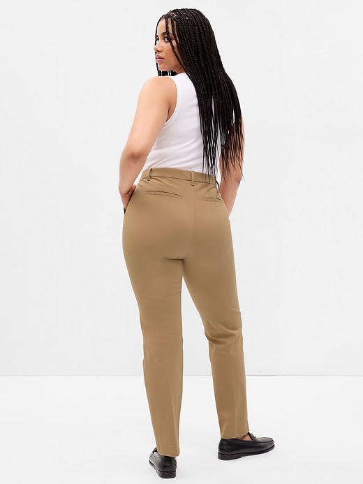 Image number 5 showing, Mid Rise BiStretch Ankle-Zip Slim Pants