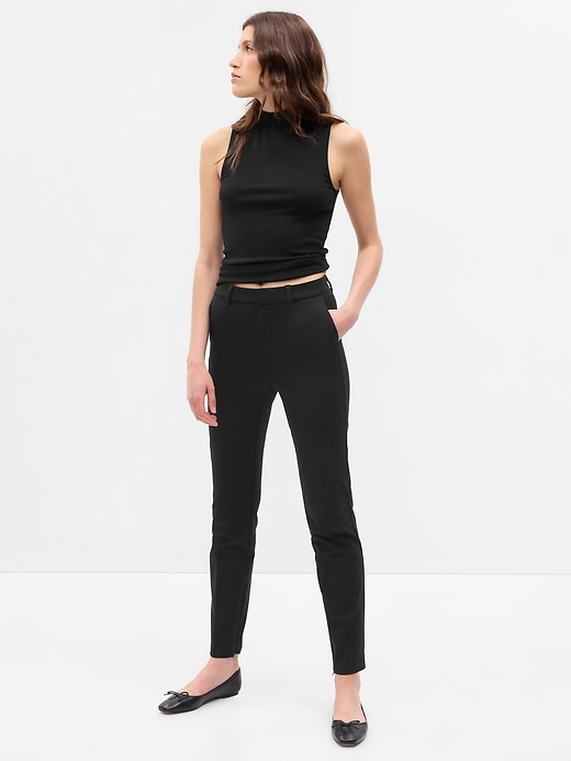 Image number 7 showing, Mid Rise BiStretch Ankle-Zip Slim Pants